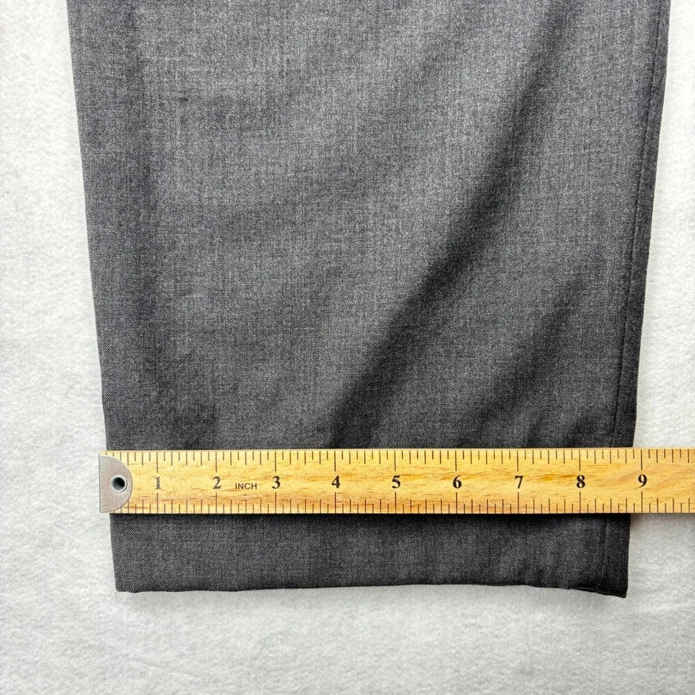 Brooks Brothers Mens Charcoal Gray 100% Wool Pleated Cuffed Dress Pants 35x29